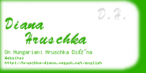 diana hruschka business card